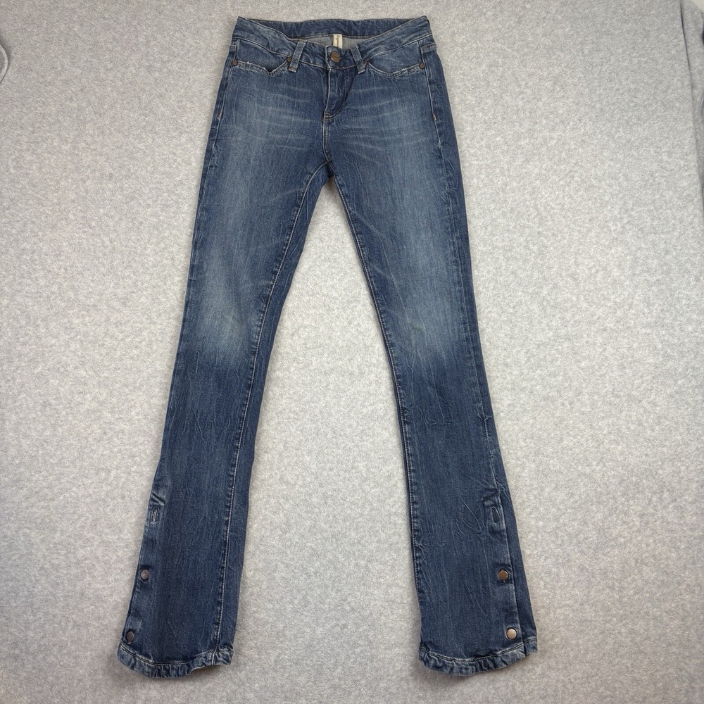 Acquaverde Jeans Natural Concept Runaway Stretch Button Leg Womens Size T/25